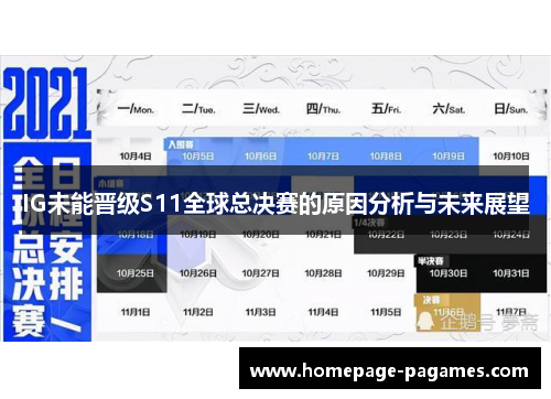 IG未能晋级S11全球总决赛的原因分析与未来展望