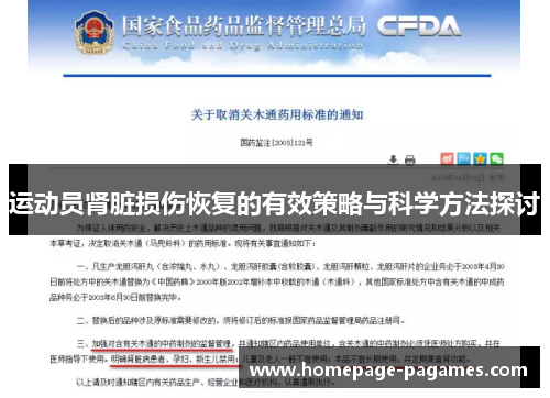 运动员肾脏损伤恢复的有效策略与科学方法探讨