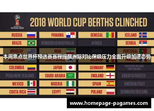 本周焦点世界杯预选赛赛程提醒洲际对比保级压力全面升级加速态势